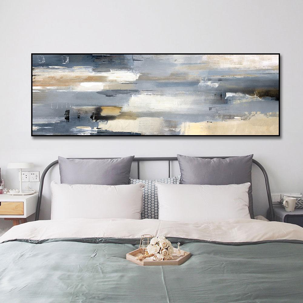 Abstract Wall Art Painting Oil Painting Posters and Prints Grey Wall Canvas Art Painting Landscape Picture for Living Room Decor