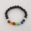 7 Chakra Bracelet, Lava Stone Bracelet, Healing Crystal Bracelet, Yoga Meditation Bracelet, Reiki Energy Bracelet DB-1