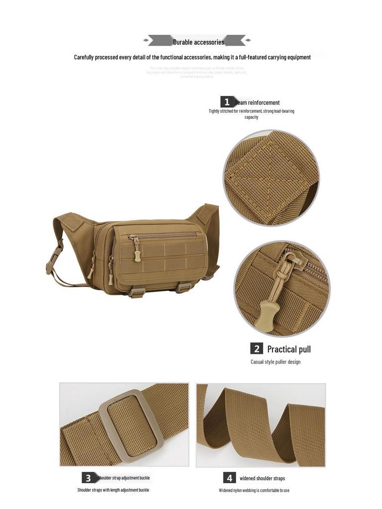 Men's Tactical Crossbody Bag - Multi-Compartment Cycling & Hiking Waist/Chest Bag