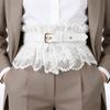 Lace Belt Elastic Elastic Lace Belt Wide Waist Band Fashionable Fashion Waist Belt For Skirt Dress Shirt