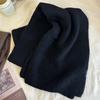 Luochi Women's Solid Wool Knit Scarf - Korean Style, Warm & Soft Fluffy Neck Gaiter for Winter.