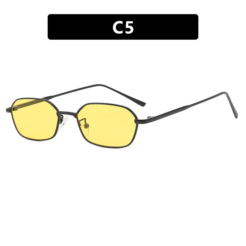 Trendy Polygonal Metal Sunglasses 2024 - High-End UV Protection for Women