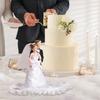 Miniature Scene People Wedding Cake Topper Couple Figurines for DIY Projects