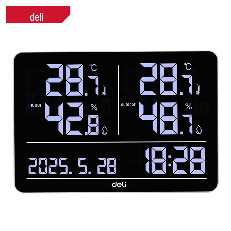 Deli Digital Indoor Thermometer Hygrometer