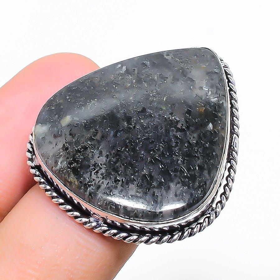 

Подарочное кольцо из стерлингового серебра 925 пробы с натуральным золотым пиритом, размер 9,5 J3I73