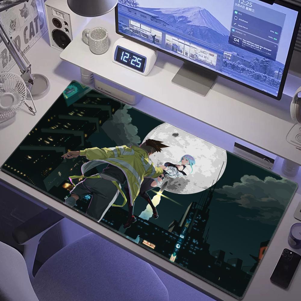 C_cyberpunk Anime E_edgerunners Mousepad Rubber Mouse Pad Computer Laptop Gamer Pad PC Gaming Accessories Desk Mats Mice Pad