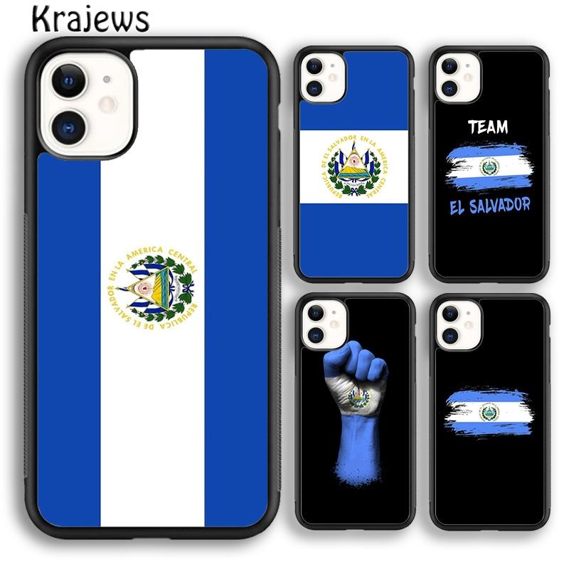 Krajews El Salvador National Flag Soft Phone Case Cover For iPhone 17 Air 16 15 14 Plus 11 12 13 Pro Max Coque Fundas