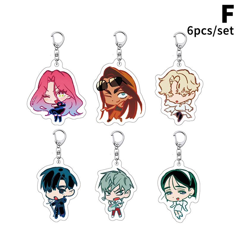 1/5/6Pcs Anime Peripheral Alien Stage Plush Starfish Body Desk Toys Keychain Plush Couple Keyrings Bag Pendants Fans Gift
