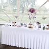 Solid Color Table Skirt Soft Table Cover Party Supplies Elastic Table Cloth  Wedding