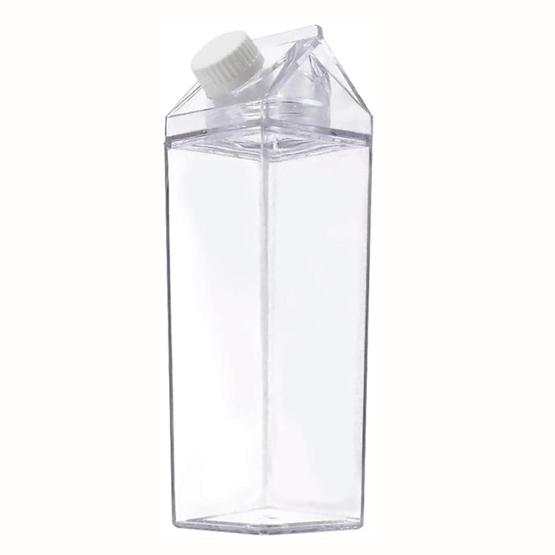 

пластиковая квадратная бутылка для воды холодильник молочная коробка бутылка для воды 1900 мл ПЭТ хорошего качества без бисфенола А контейнер для молока 1900ml белый