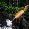 Powerful LED Strong Light Flashlight Aluminium Alloy Torch Imitation Wood Grain Built-in Battery Outdoor Waterproof Camping Lamp