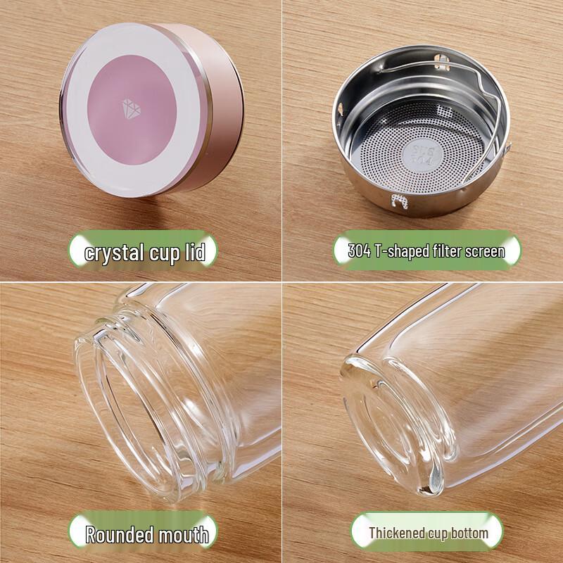 Shangqi Double Wall Glass Tea Infuser Cup