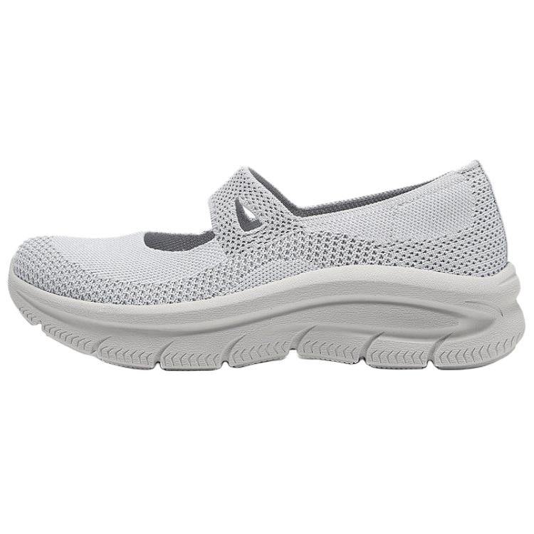 Skechers Arch Fit Mc DLUX Удобные Прочные Туфли Мэри Джейн Женская обувь Светло-серый 159519-LTGY 37