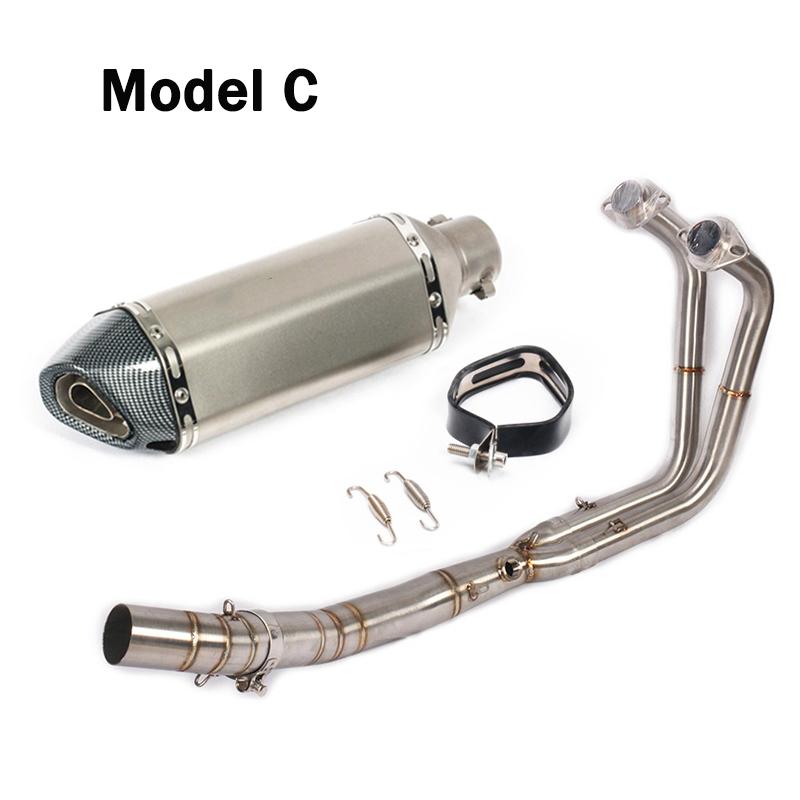 For Kawasaki Ninja 400 250 2017 2018 2019 Motorcycle Full Exhaust System Header Link Tube Slip On 370mm DB Killer Muffler Pipe