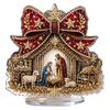 Indoor Winter Holiday Decorations Christmas Faux Diamond Painting Tabletop Ornaments, Beginner-Friendly DIY Acrylic Rhinestone Art Decor Craft