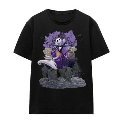 Noel Öncesi Kabus Unisex Yetişkin Jack Skellington Mezar Tişörtü