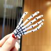 1-4pcs Halloween Skeleton Hands Bone Claw Hair Clip White Party Hair Pins Skeleton Claw Decorate Festival Gathering Styling Tool