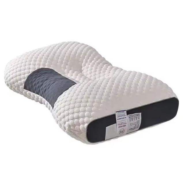 2025 New Type of household soy fiber massage SPA sleep pillow for sleep Aid, neck protection, orthopedic neck pillow