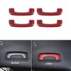 Red Carbon Roof Grab Handle Decor Cover Trim for Dodge Charger 2011+ Accessories