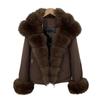 Daily versatile commuter wind duck down jacket women's winter cold and warm natural real fox fur collar thick coat