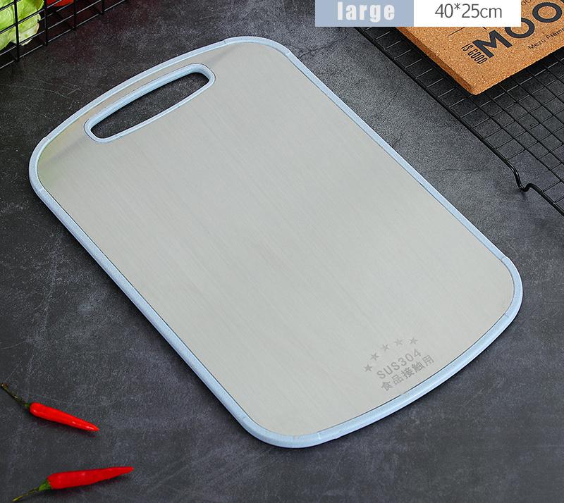 304 Edelstahl Schneidebrett Schimmelresistent Heimküche Lebensmittel Ergänzungspaneel Obst Rollnudel Schneidebrett Teigbrett