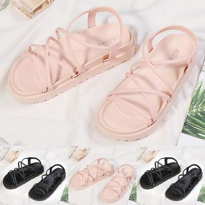 Womens Colorful Sandals Women'S Thick Bottom Fairy Beach Flat Sandals SandáLias Femininas