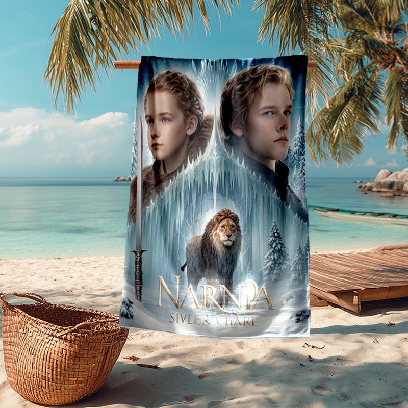 Ultra-Soft Beach Towel with The Chronicles of Narnia Theme,Ideal for Pool - Camping, Diving - Perfect Travel Essential, Vibrant Beach Towel.