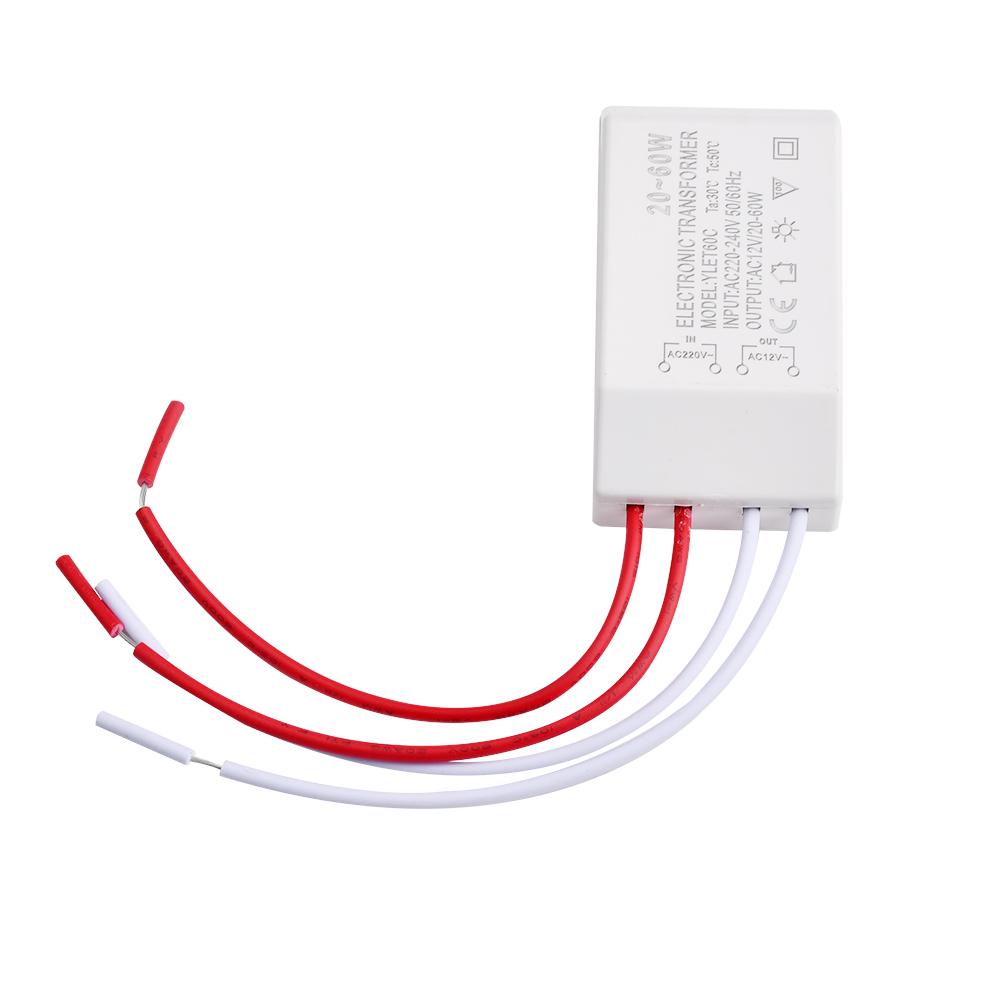 AC 220V to AC 12V Electronic Transformer Voltage Converter 20-60W Smart Power Supply Halogen Light Driver Power Supply