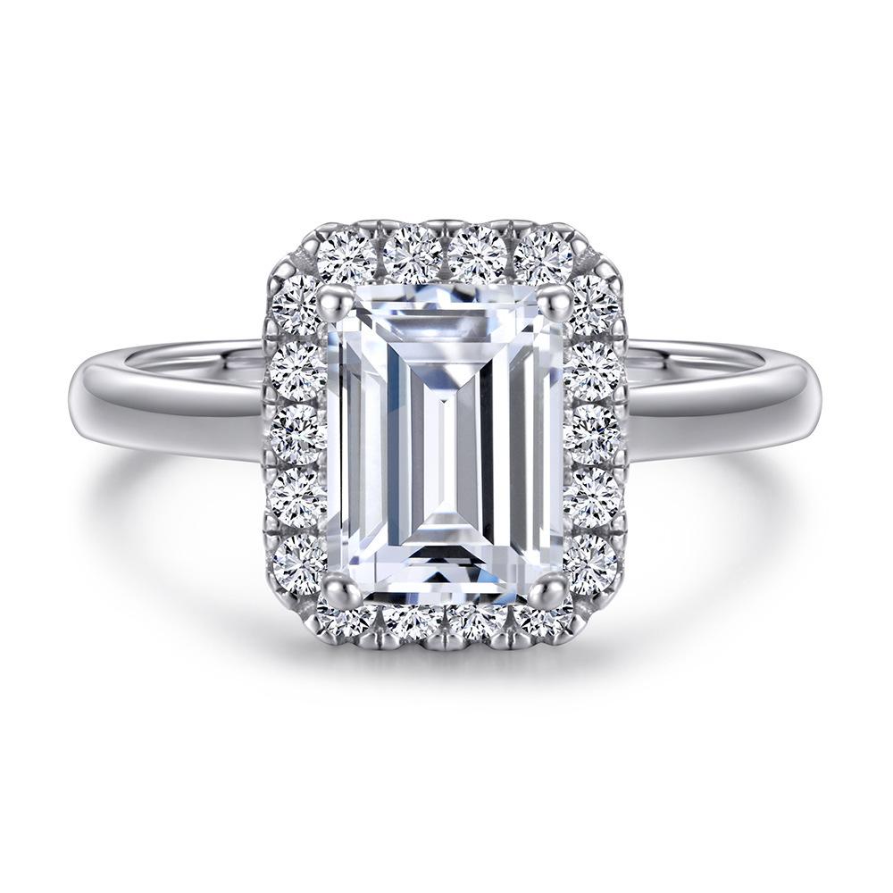 S925 Sterling Silver Ring Ladder Zircon Combination Ring Set