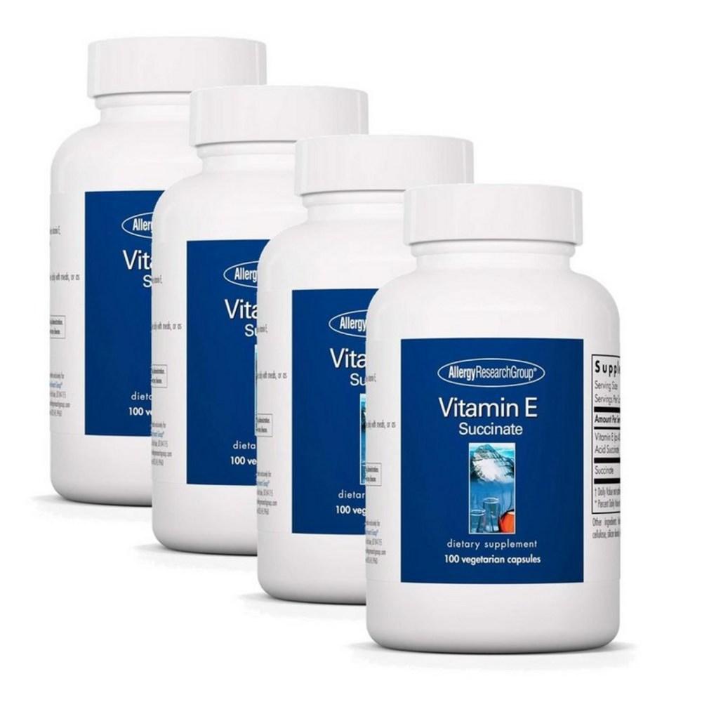 Allergy Research Group Vitamin E Succinate Capsules 4 pcs 100 Tablets