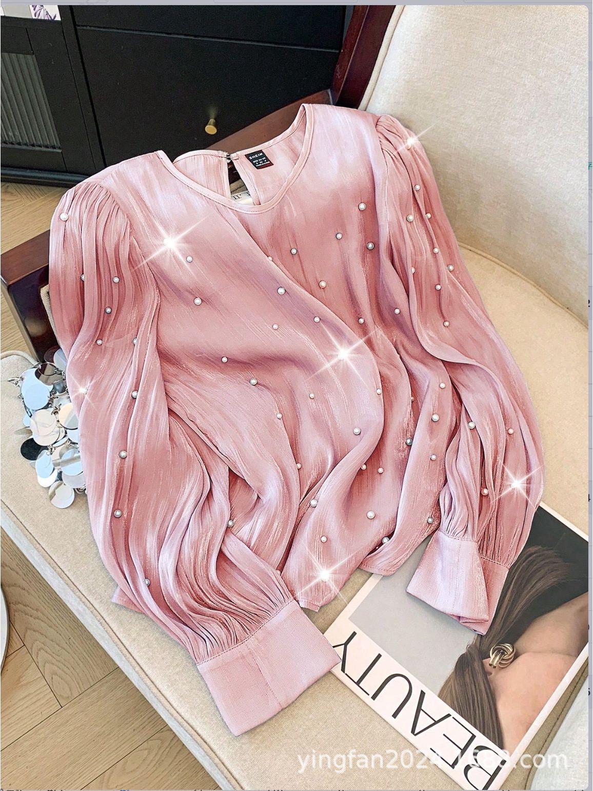 Blue Long Sleeve Plus Size Women s Shirt, New Style. Small