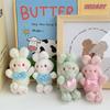 Bow Baby Rabbit Plush Keychain Jade Rabbit Velvet Doll Pendant Claw Machine Children's Doll
