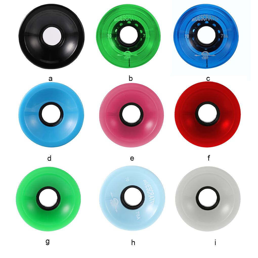 4 Pcs Skateboard Wheels 82A PU Wheels Roller Skate Longboard Tires with Bearing