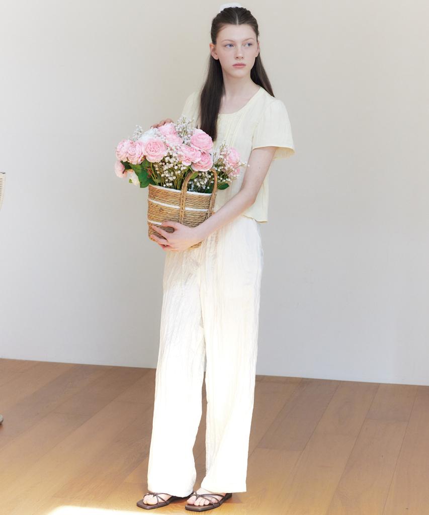 Bikomelli Bethany Crinkle Pants_Ivory