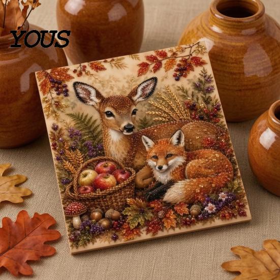 Autumn Faux Pearl Painting Kit Kit, DIY Pumpkin Turkey Art for Adults Sunflower 3D Wall Craft Handmade Fall Home Decor Easy Kits Kids