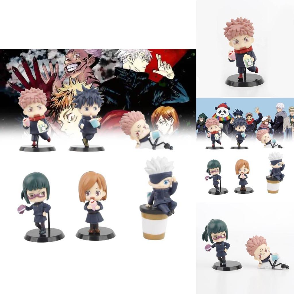 Pvc Jujutsu Kaisen Break Time Coffee Snack Model Blind Box Gashapon Figure