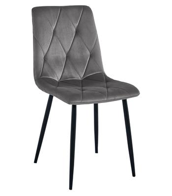 LIBRA Chair - Dark Gray Velvet / Black Legs X 1