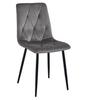 LIBRA Chair - Dark Gray Velvet / Black Legs X 1