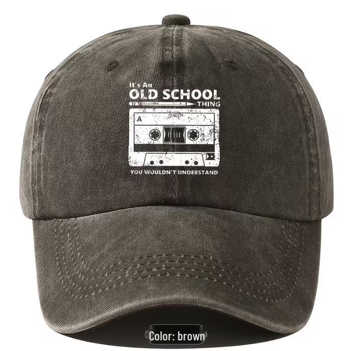 Cartoon Embroidery Vintage Anime Baseball Cap - Adjustable Polyester Hat for Sun Protection and Outdoor Casual Wear