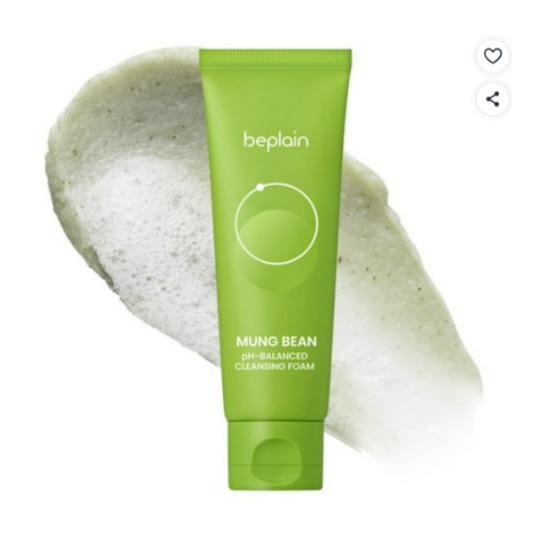 beplain Mung Bean pH-Balanced Cleansing Foam Deep Pore Gentle Cleanser 80ml