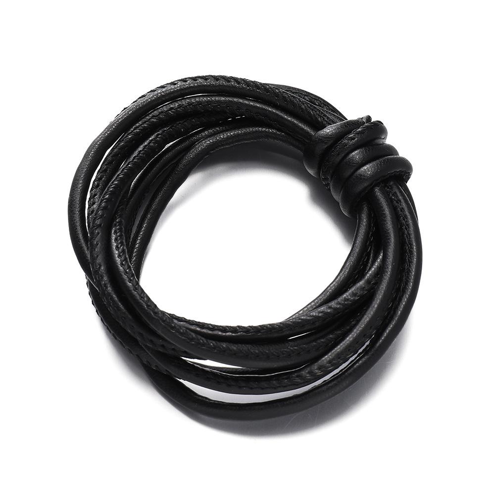 4/5MM Leather Core Round Braided Leather Rope PU Cotton Core Crochet Thread DIY Bag Shoulder Strap Jewelry Rope