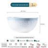 Tangshan Bone China Tableware Set: Underglaze Rice Bowls, Plates, Noodle & Soup Bowls, Chopsticks Combination.