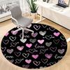 1pc Love Hearts Office Round Rug, Non-slip, Soft and Durable Office Rug for Interior Decoration, Perfect for Office,Decoration yy260204094