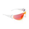 Moncler Avant-Garde Wygodne Okulary Przeciwsłoneczne o Nieregularnym Kształcie Okulary Przeciwsłoneczne Unisex Białe ML02490021G0021G