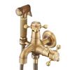 Grifo para Fregadero de Mopa de Estilo Europeo de Doble Uso con Rociador de Apertura Rápida - Agua Fría Única, Uno Entra Dos Salen