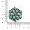 Genuine Turquoise Ring, Multi Stone Cluster Ring, Gift for Mom, 925 Sterling Silver Ring, Arizona Turquoise Boho Ring, Handmade Ring