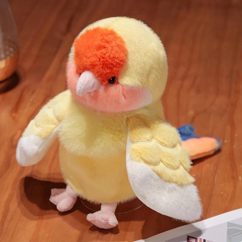 Bird Soft Stuffed Toy Doll Parrot Cosplay Plush Doll Educational Toys Kawaii Cockatiel/Budgerigar/Monk Parakeet Hand Puppet