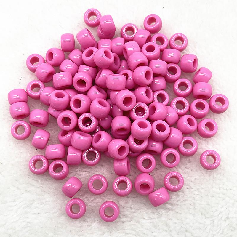 50pcs 6X9mm Big Hole Acrylic Beads Spacer Loose Beads for Jewelry Making DIY Handmade Bracelet Accessories