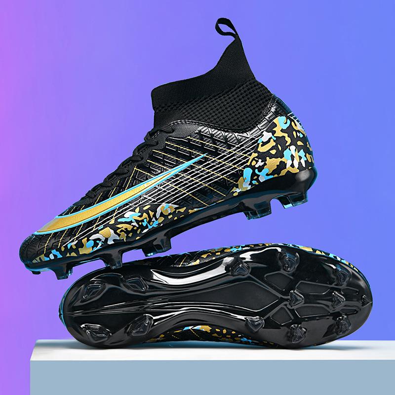 

Футбольные бутсы с высоким верхом Чемпионат мира шипы искусственный газон длинные шипы кожаные бутсы молодежные тренировочные бутсы 45