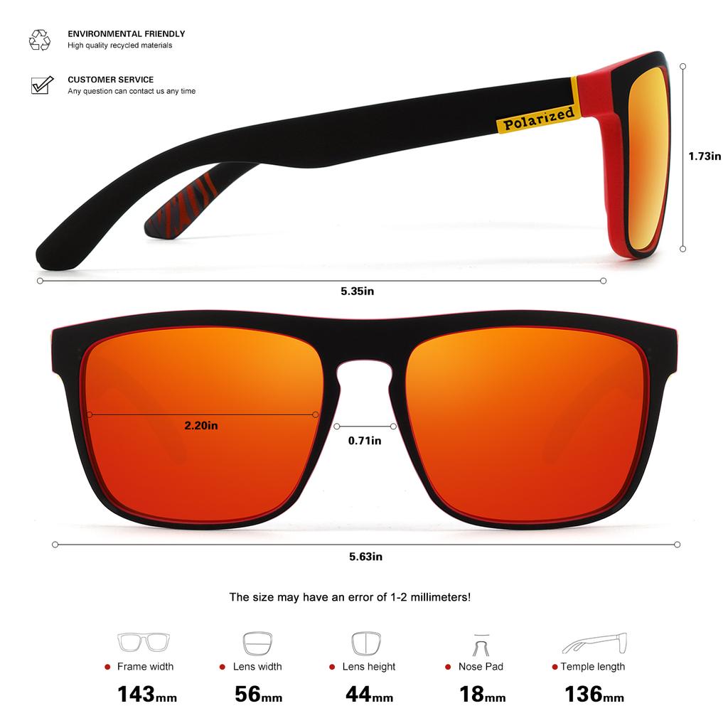 1/3 Pezzi Occhiali da Sole Polarizzati per Uomo Donna Guida Sport Escursionismo Occhiali da Sole Montatura Quadrata Classica Protezione UV400